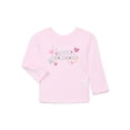 thumbnail image 1 of Garanimals Baby Girl Graphic Tee with Long Sleeves, Sizes 0-24 Months, 1 of 4