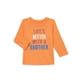 thumbnail image 1 of Garanimals Baby Boys Graphic Tee with Long Sleeves, Sizes 0-24 Months, 1 of 3