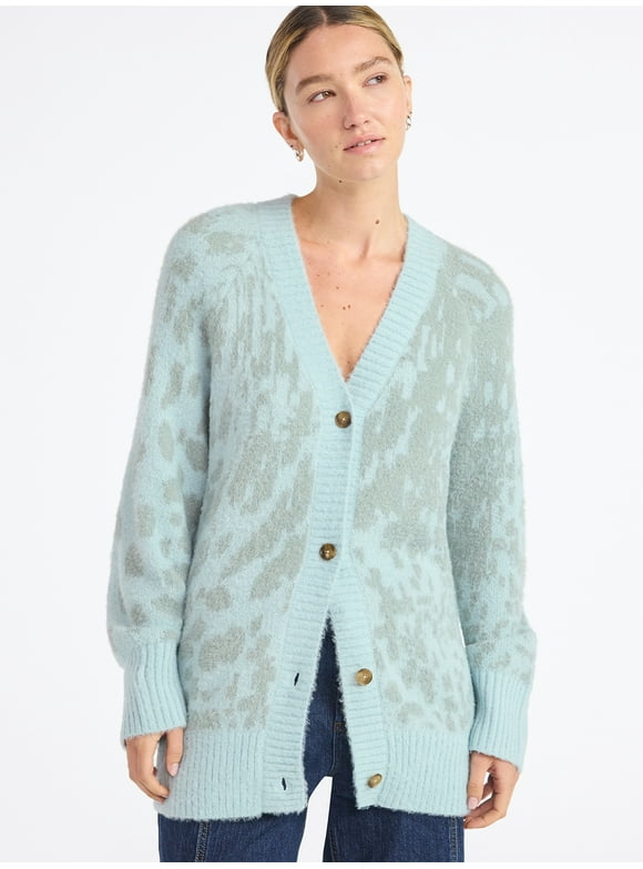 Women's and Women's Plus Oversized Cardigan Sweater, Lightweight, Sizes XS-4X