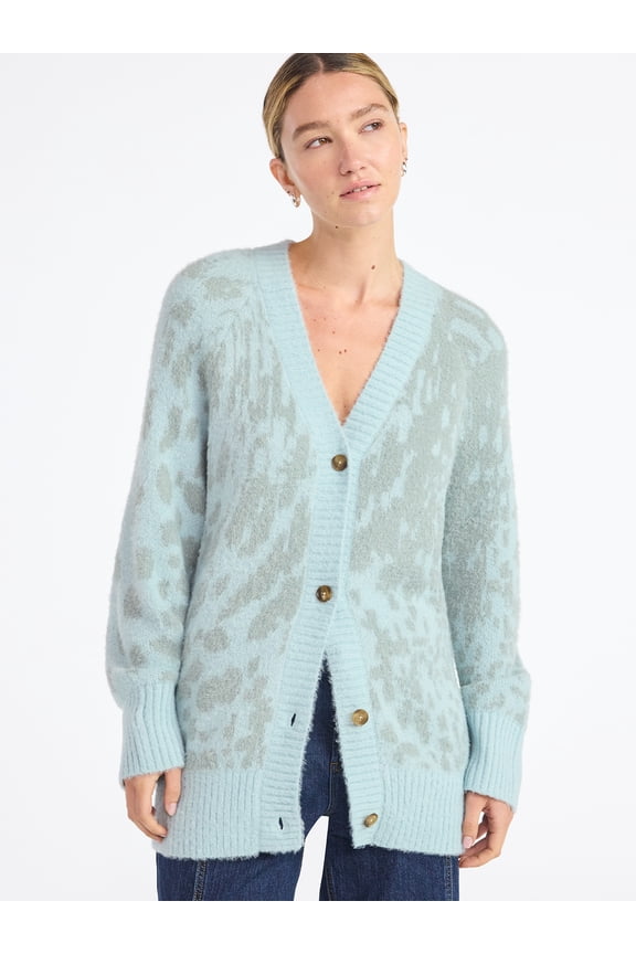 Women's and Women's Plus Oversized Cardigan Sweater, Lightweight, Sizes XS-4X