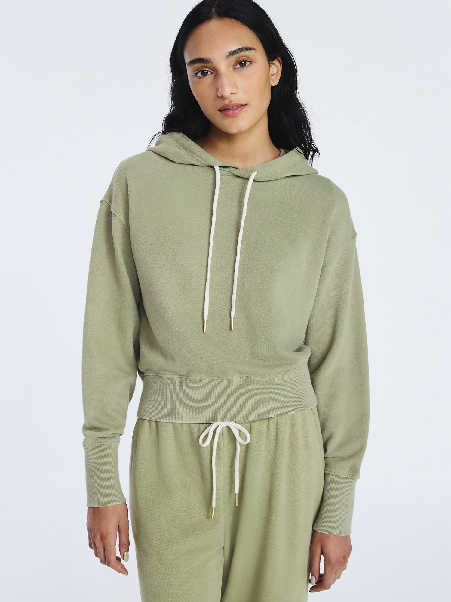 Free Assembly Women’s and Women's Plus Cropped Pullover Hoodie Sweatshirt, Sizes XS-4X