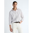 thumbnail image 1 of Free Assembly Men's Linen Blend Button Front Shirt with Long Sleeves, Sizes S-3XL, 1 of 6