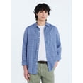 thumbnail image 1 of Free Assembly Men’s Linen Blend Shirt with Long Sleeves, Sizes S-3XL, 1 of 6
