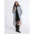 thumbnail image 1 of Free Assembly Women's and Women's Plus Long Wool Blend Coat, Sizes XS-4X, 1 of 5