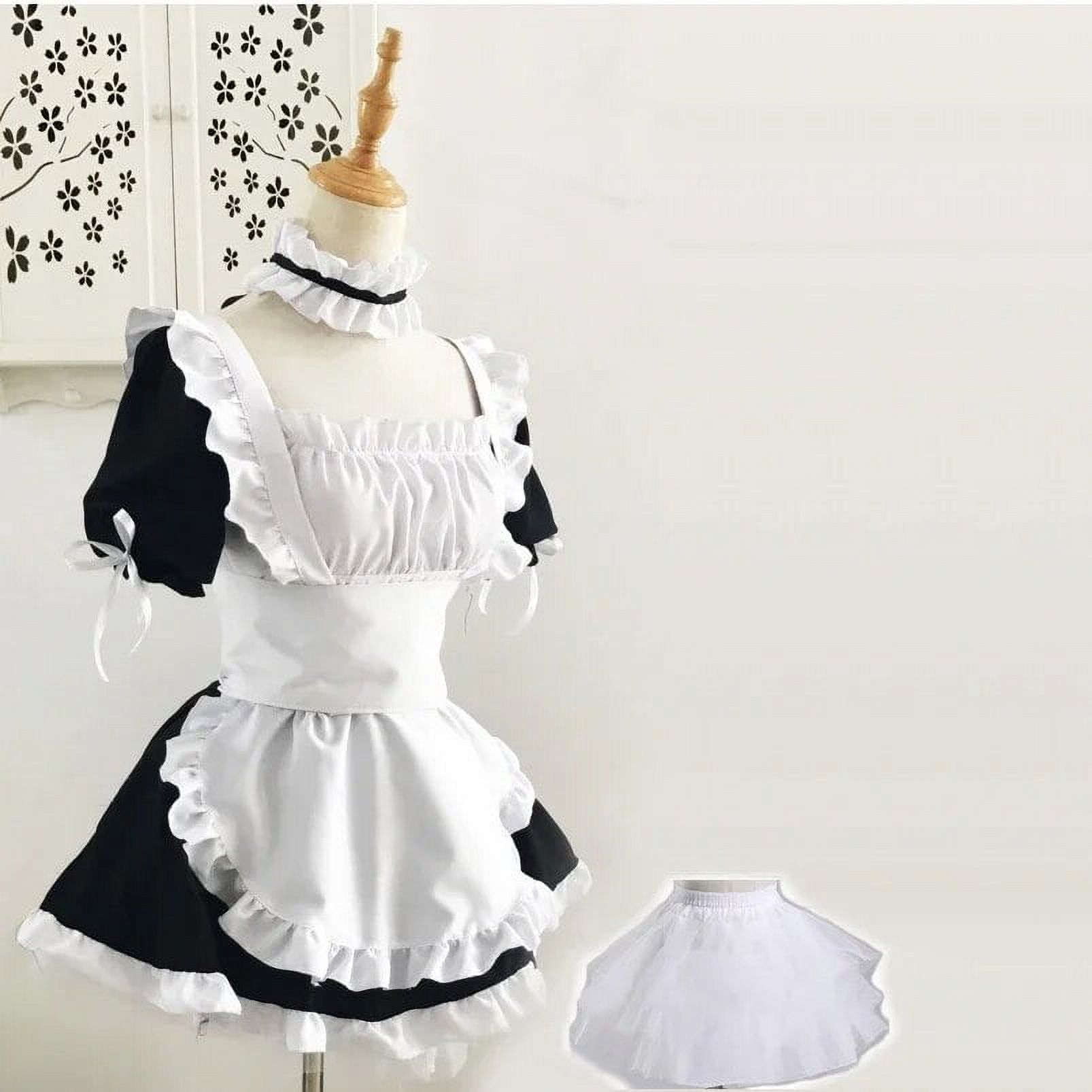 LS LS Anime Yosuga no Sora Kasugano Sora Maid Outfit Cosplay Costumes Women  Sexy Apron Dress Meidofuku Lolita - Walmart.com