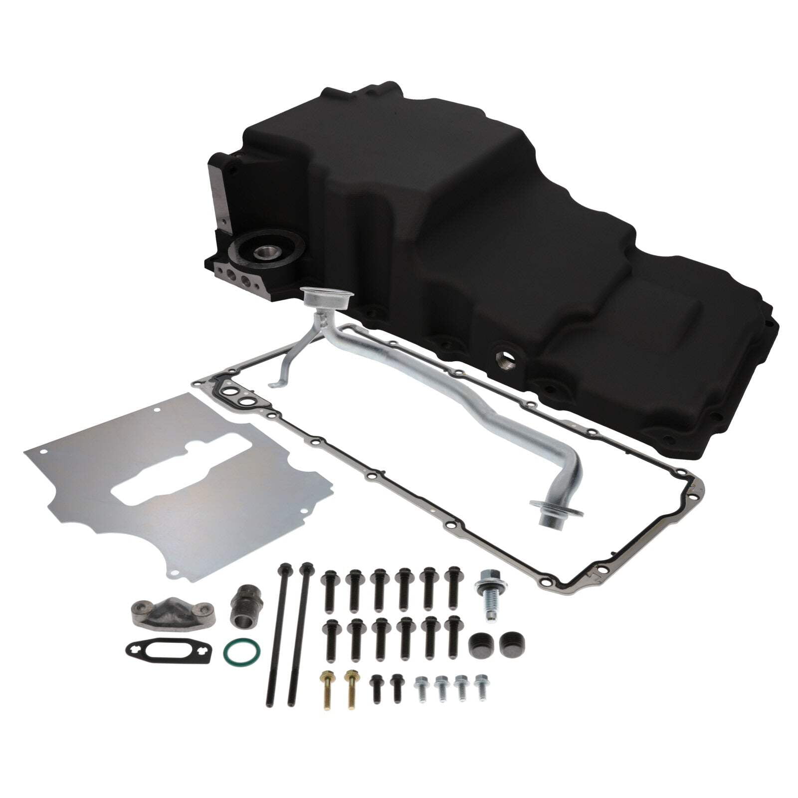 Aluminum Rear Sump Low-Profile Retro-Fit Oil Pan for GM LS - Black