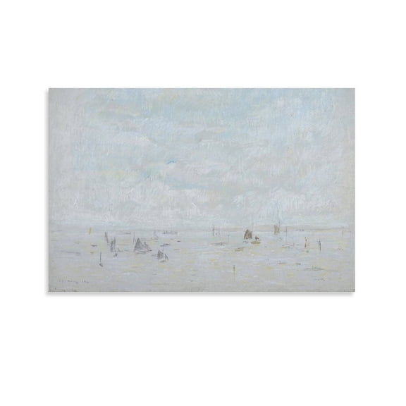 LS Lowry Yachts Large Canvas Printing Famous Paintings Wall Decoration Painting Artwork Picture Print Canvas Poster Wall Paint Art Posters Decor Modern Home Artworks Gift 16x24inch(40x60cm)
