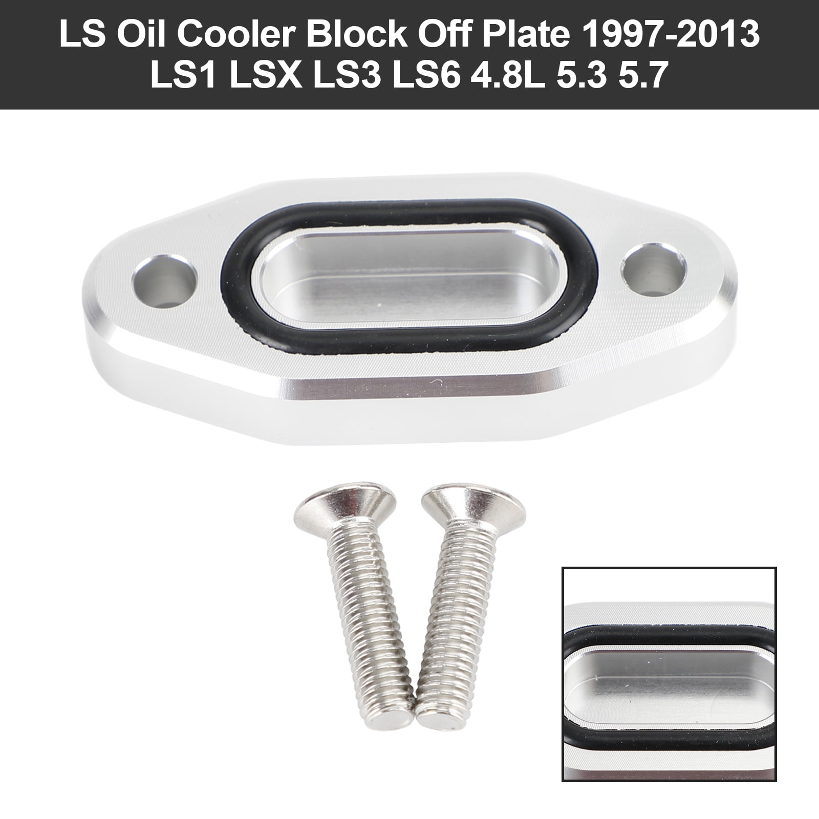 LS Oil Cooler Block Off Plate 19972013 LS1 LSX LS3 LS6 4.8L 5.3 5.7