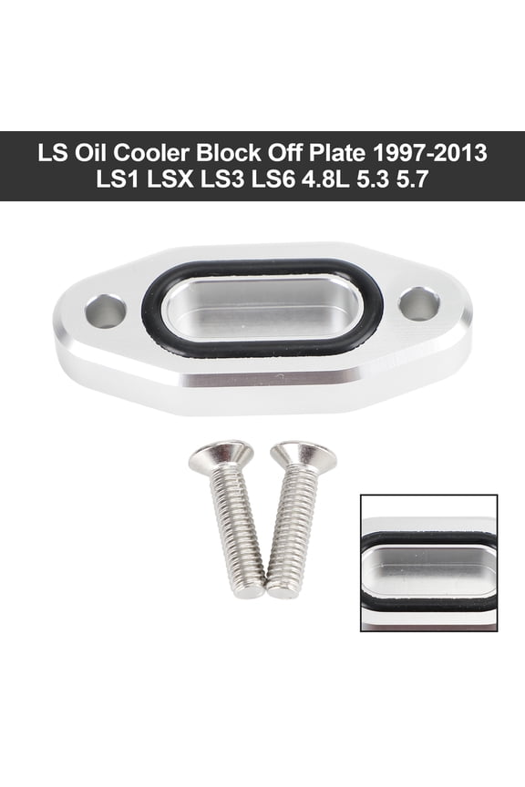 LS Oil Cooler Block Off Plate 1997-2013 LS1 LSX LS3 LS6 4.8L 5.3 5.7