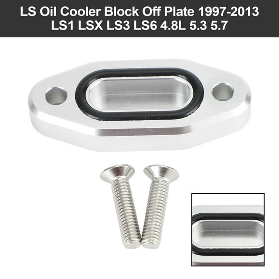 LS Oil Cooler Block Off Plate 1997-2013 LS1 LSX LS3 LS6 4.8L 5.3 5.7