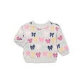 thumbnail image 1 of Garanimals Baby Girls Printed Fleece Sweatshirt with Long Sleeves, Sizes 6-24 Months, 1 of 4
