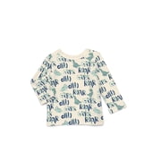 Garanimals Baby Boy Print T-Shirt with Long Sleeves, Sizes 0M-24M