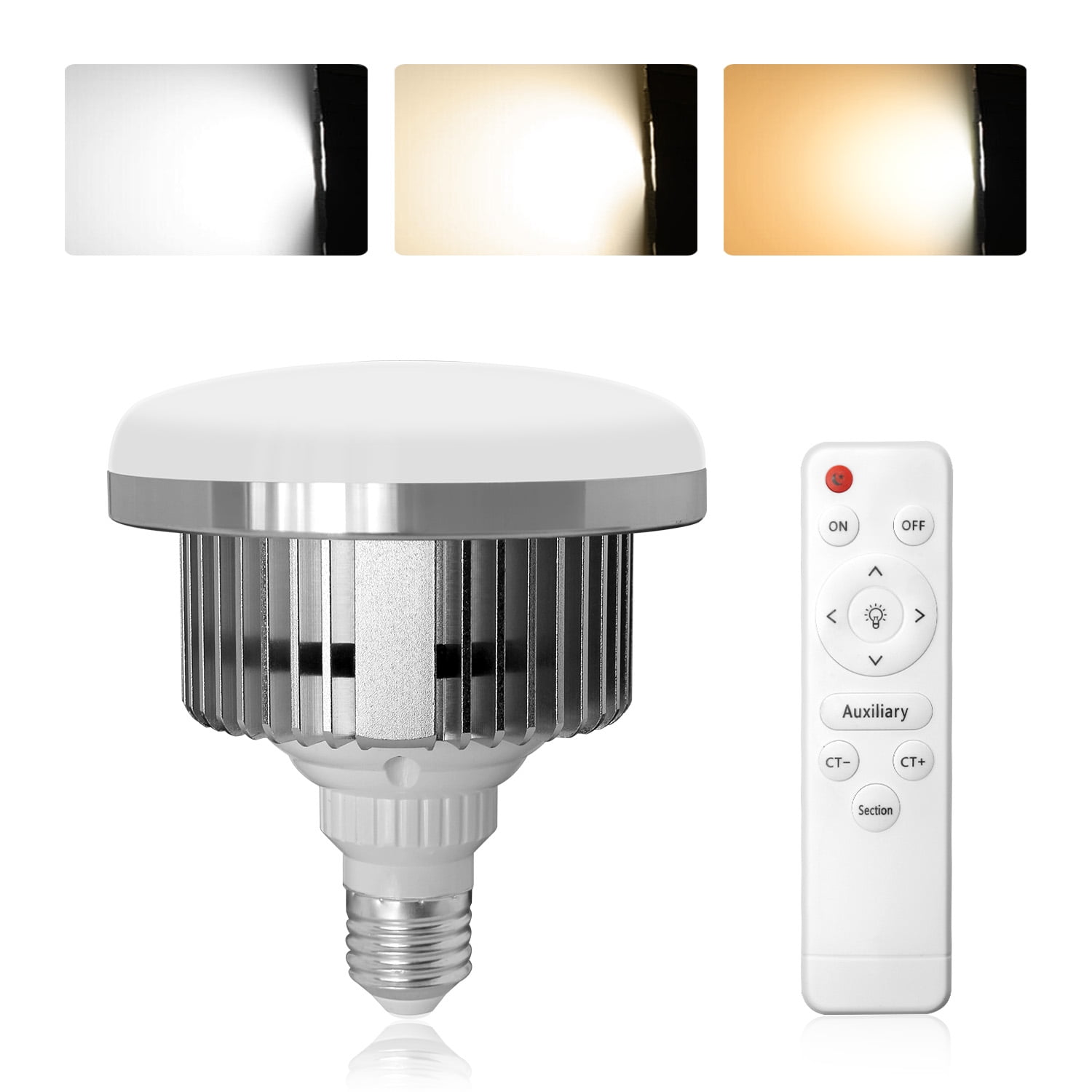 LS Photography [1-Pack] E26/E27 85W Remote Control LED Light Bulb 3 ...