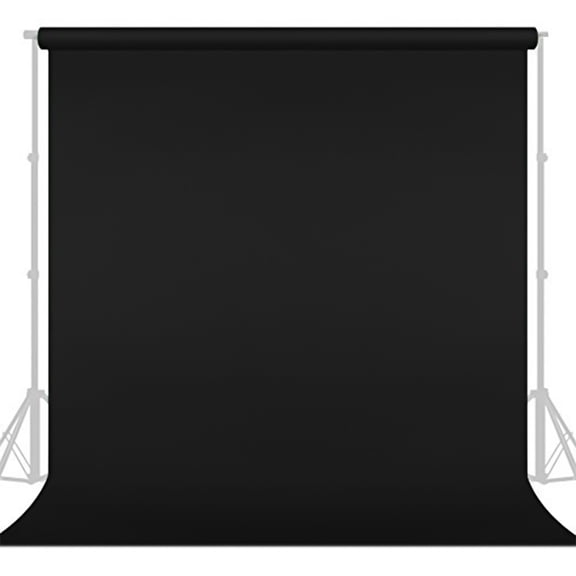 LS Photography [1 Pack] Photo Studio 6 x 9 ft. Black Backdrop Reflective and None Gloss Surface Black Photo Background Screen, WMT1694