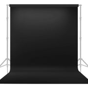 LS Photography 10 x 20 Photo Video Studio Seamless Solid Black Backdrop Photo Studio Background, WMT1140
