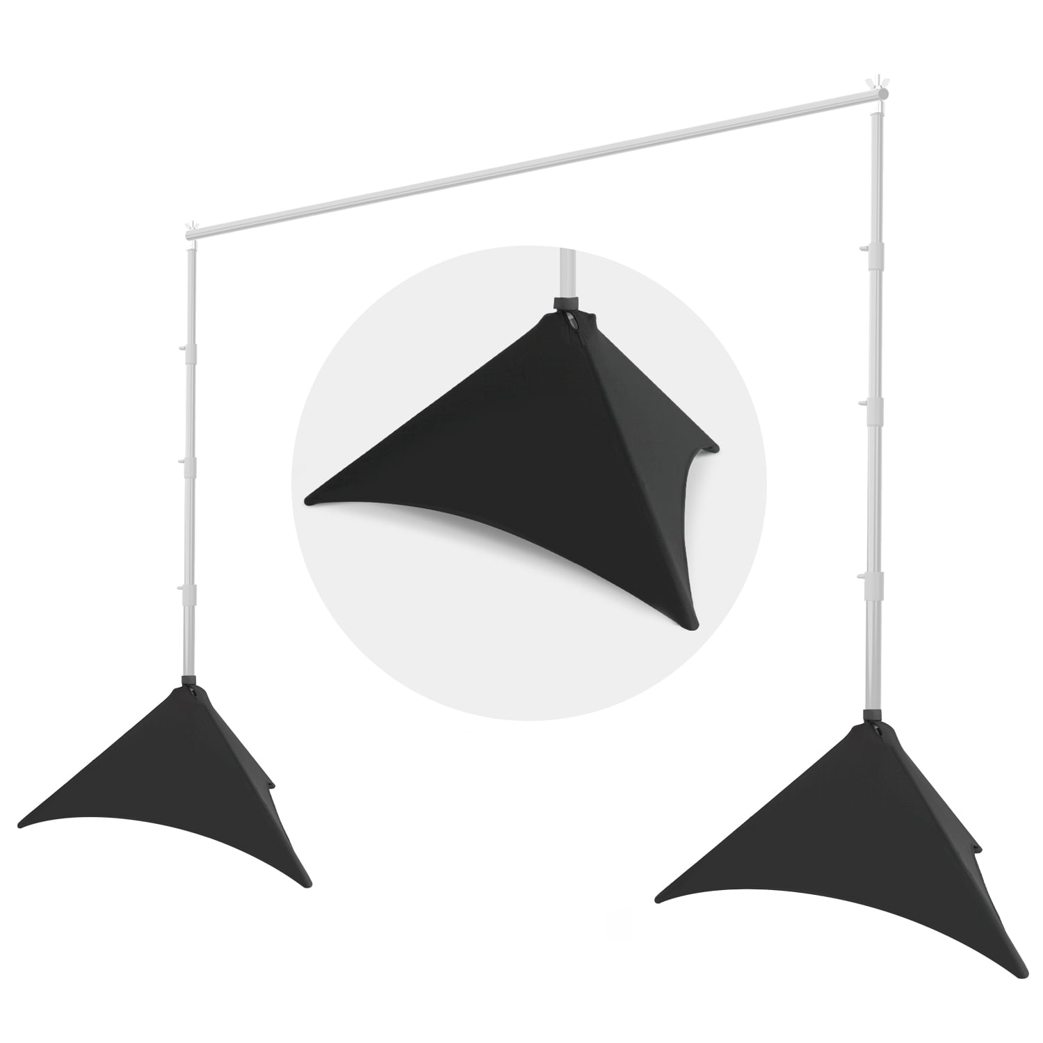 LS Photography [2Pack] Backdrop Stands Leg Cover, Leg Skirt for