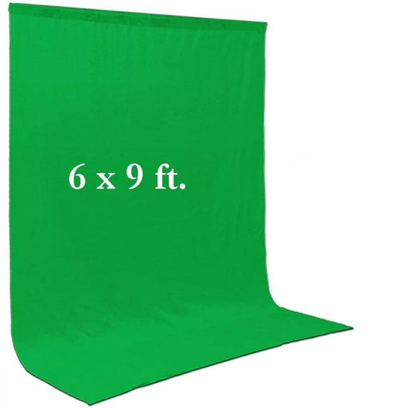 LS Photography 6' X 9' Photography Backdrop Green Chromakey Muslin Photo Video Background Backdrops, WMT1199