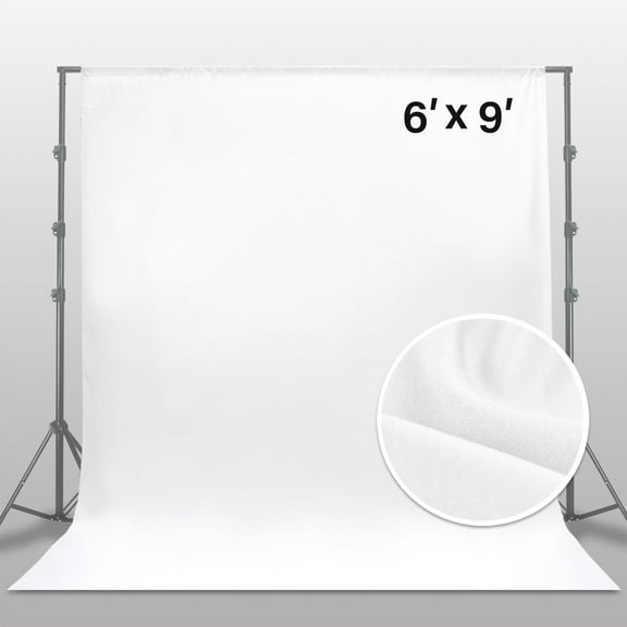 LS Photography 6 x 9 ft. White Screen Backdrop Chromakey Background for Photo Video Studio, WMT1837