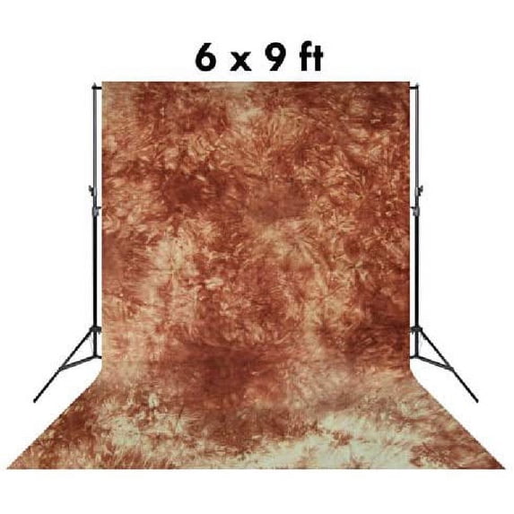 LS Photography Coral Red and White Hand Dyed Backdrop Background Photo Video Studio, WMT1578
