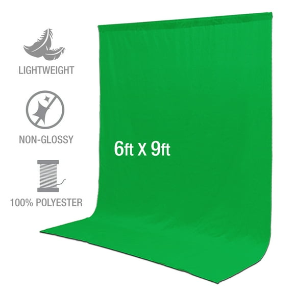 LS Photography Photography Photo Video Polyester Green Screen Background 6 ft x 9 ft Non Glossy, WMT1318