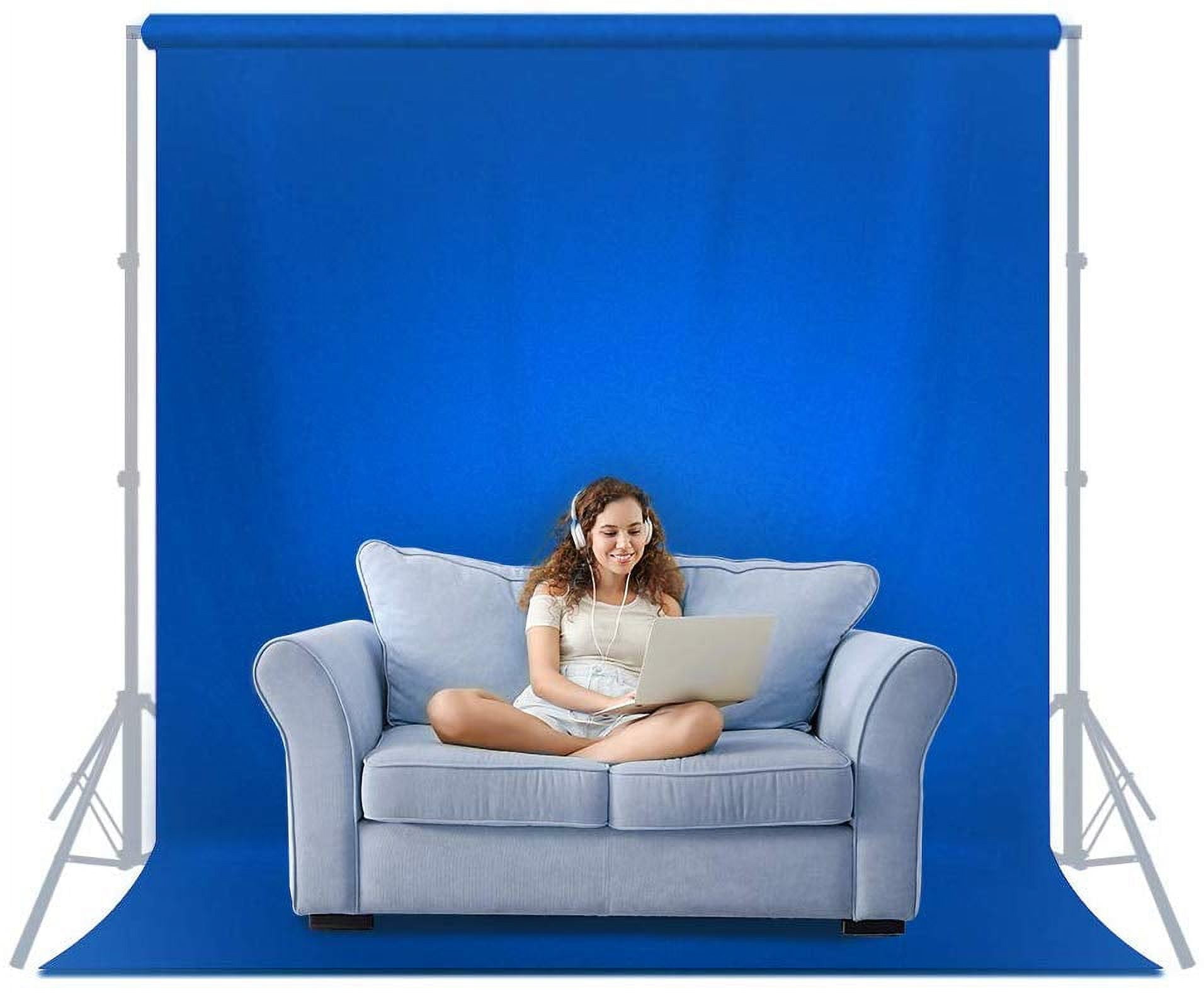 LS Photography WMT1175 Lightweight 6 ft X 9 ft Chromakey Fabric Backdrop, Blue