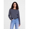 thumbnail image 1 of Scenario Women's Relaxed Slub Tee with Long Sleeves, Sizes XS-XXXL, 1 of 6