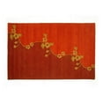 thumbnail image 1 of LS-RJ2 5 x 8 ft. Kavera 100 Percent Long Fiber Wool Hand Made Rug, Red Hue, 1 of 1