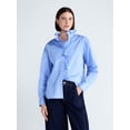 thumbnail image 1 of Free Assembly Women's and Women's Plus Ruffle Neck Cotton Top, Sizes XS-4X, 1 of 6