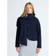 thumbnail image 1 of Free Assembly Women's Faux Wool Jacket with Scarf, Sizes XS-XXL, 1 of 6