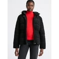 thumbnail image 1 of Free Assembly Women's Side Tie Puffer Jacket with Hood, Sizes XS-XXL, 1 of 5