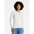 thumbnail image 1 of Time and Tru Women's Slim Crewneck Tee with Long Sleeves, Sizes XS-XXXL, 1 of 6