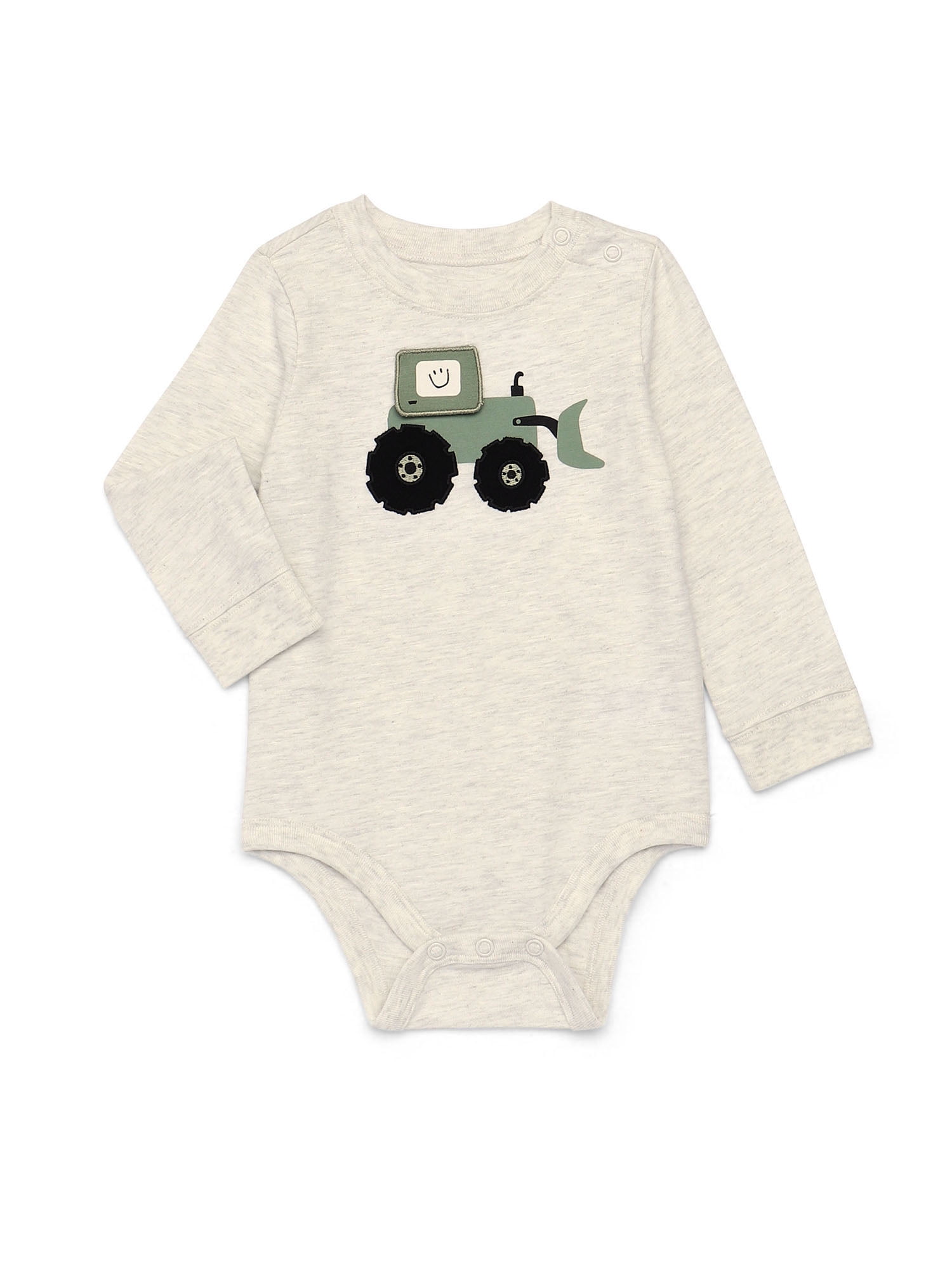 Garanimals Baby Boy Slub Graphic Bodysuit with Long Sleeves, Sizes 0M-24M