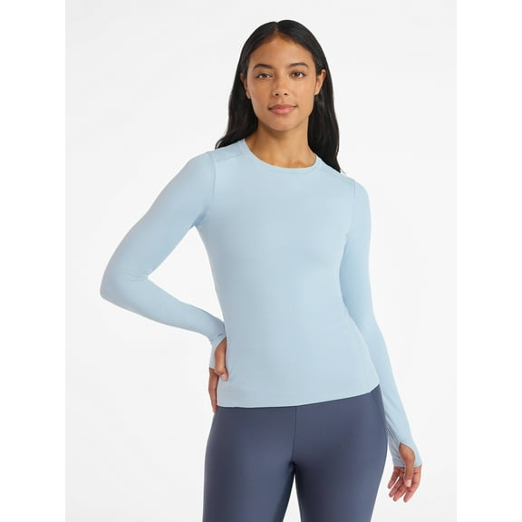 Avia Women's and Women’s Plus SoftSculpt Tee with Long Sleeves, Sizes XS-4X