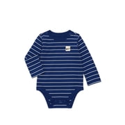 Garanimals Baby Boy Striped Bodysuit with Long Sleeves, Sizes 0M-24M
