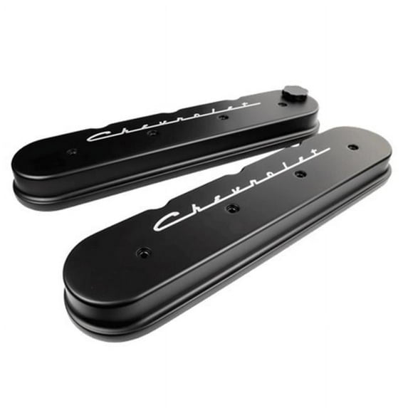 LS Series Motor Valve Covers, Black Chevrolet Logo