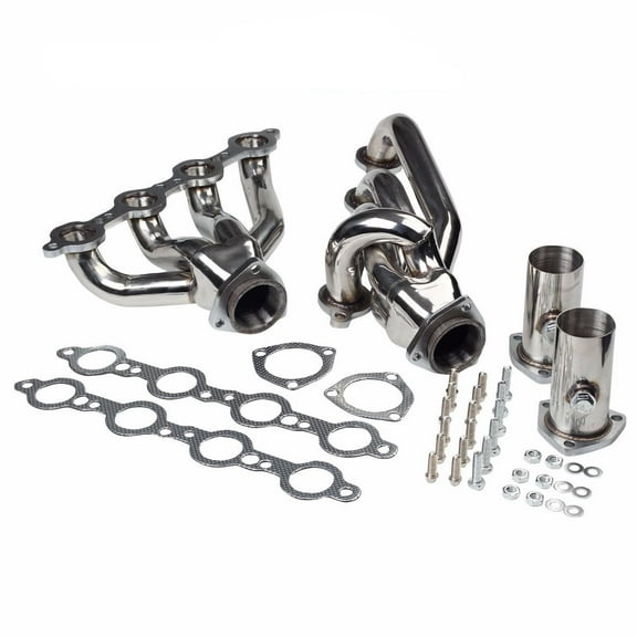 LS Swap Exhaust Manifold Header Kit for Chevy S10 Blazer Sonoma 1982-2004 with LS1 Engine Swap, 1-5/8" Primary Tubes, 2.5" Collector, Performance Upgrade for Street, Off-Road & Hot Rod Builds