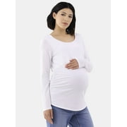 TIME & TRU Time and Tru Women's Maternity Tee with Long Sleeves