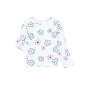 Garanimals Toddler Girl Long Sleeve Lettuce Neck Printed T-Shirt, Sizes 18M-5T