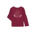 thumbnail image 1 of Garanimals Toddler Girl Long Gathered Sleeve Graphic Top, Sizes 18M-5T, 1 of 4