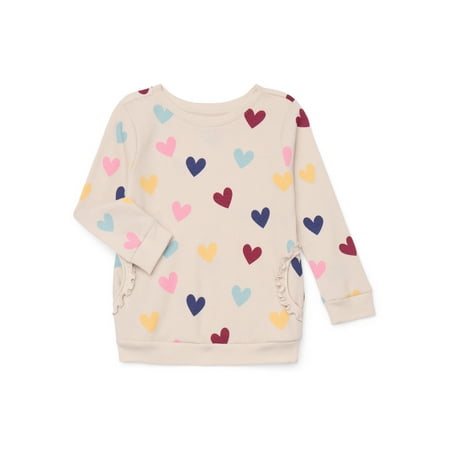 Garanimals Toddler Girl Long Sleeve Thermal Printed Top, Sizes 18M-5T