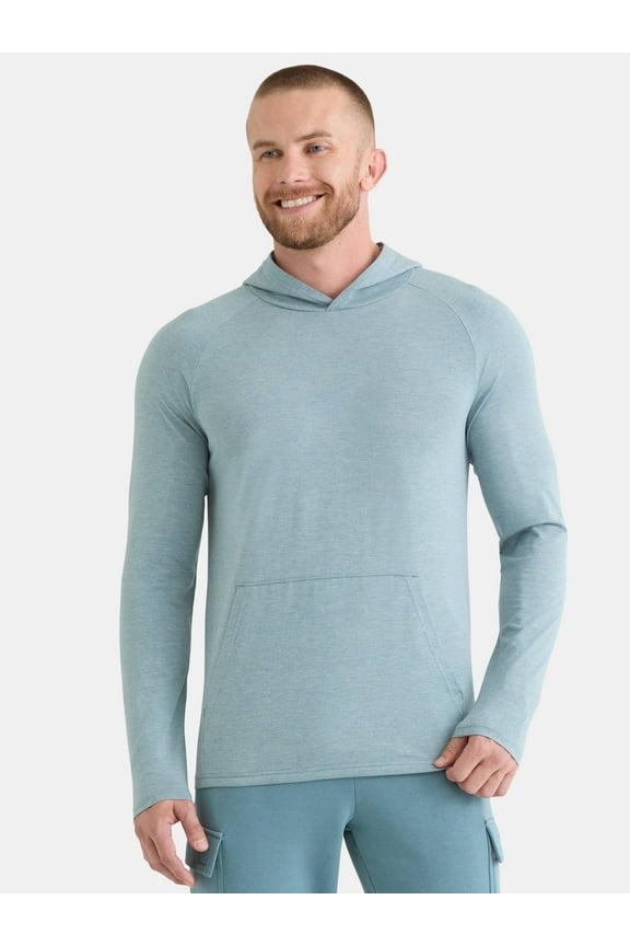 Men's Tri Blend Hoodie with Long Sleeves, Sizes S-3XL