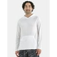thumbnail image 1 of Athletic Works Men's Tri Blend Long Sleeve T-Shirt Hoodie, Sizes S-3XL, 1 of 5