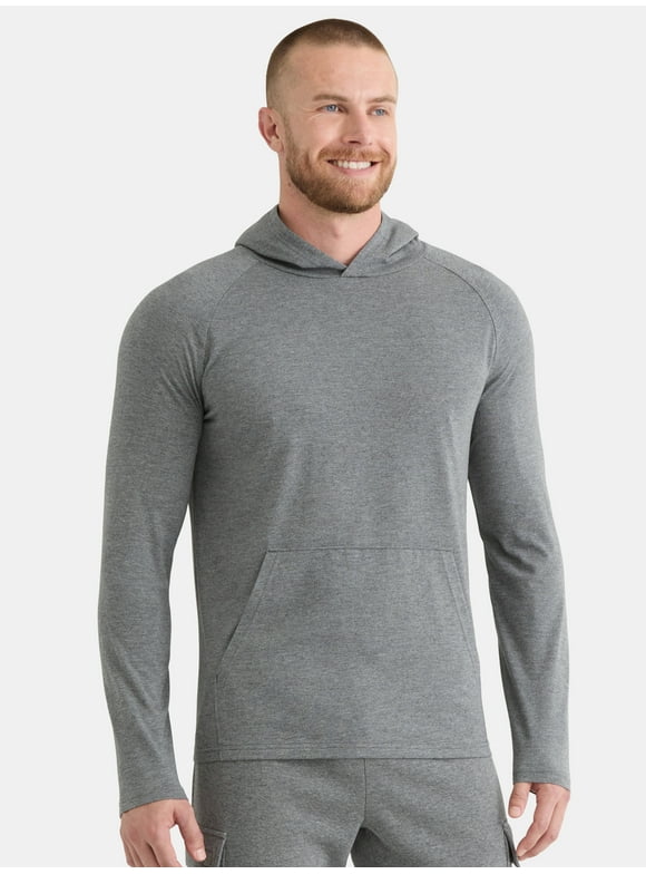 Men's Tri Blend Long Sleeve T-Shirt Hoodie, Sizes S-3XL
