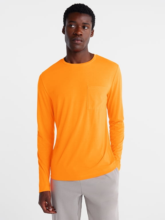 Men's Tri Blend Long Sleeve Pocket Tee Shirt, Sizes XS-4XLT