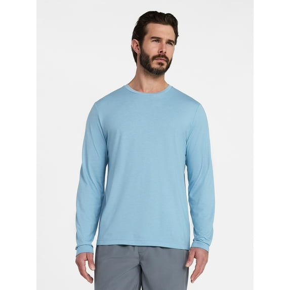 Athletic Works Men's and Big & Tall Men's Tri-Blend Tee with Long Sleeves, Sizes XS-4XLT
