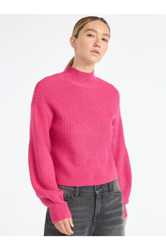 Women's Shaker Stitch Turtleneck Sweater, Lightweight, Sizes XS-XXL