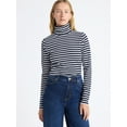 thumbnail image 1 of Free Assembly Women's Ribbed Turtleneck Tee, Sizes XS-XXL, 1 of 5