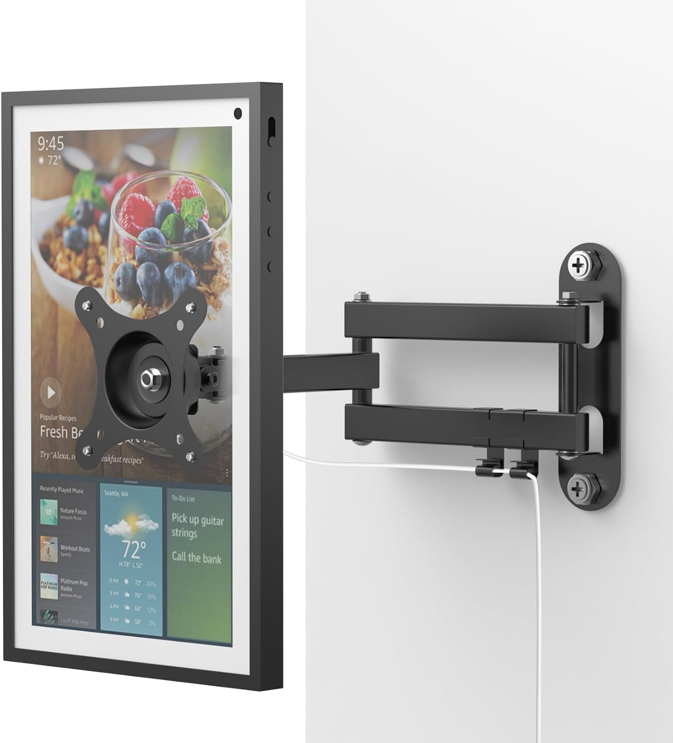 LS Wall Mount for Echo Show 15, and Monitors 13"-27", with 15 Inch