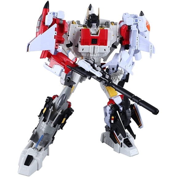 LS01S Ghost Edition 14in Nitro Fighter Transform Robot, Dark Spec Alloy Frame Collectible Action Figurine