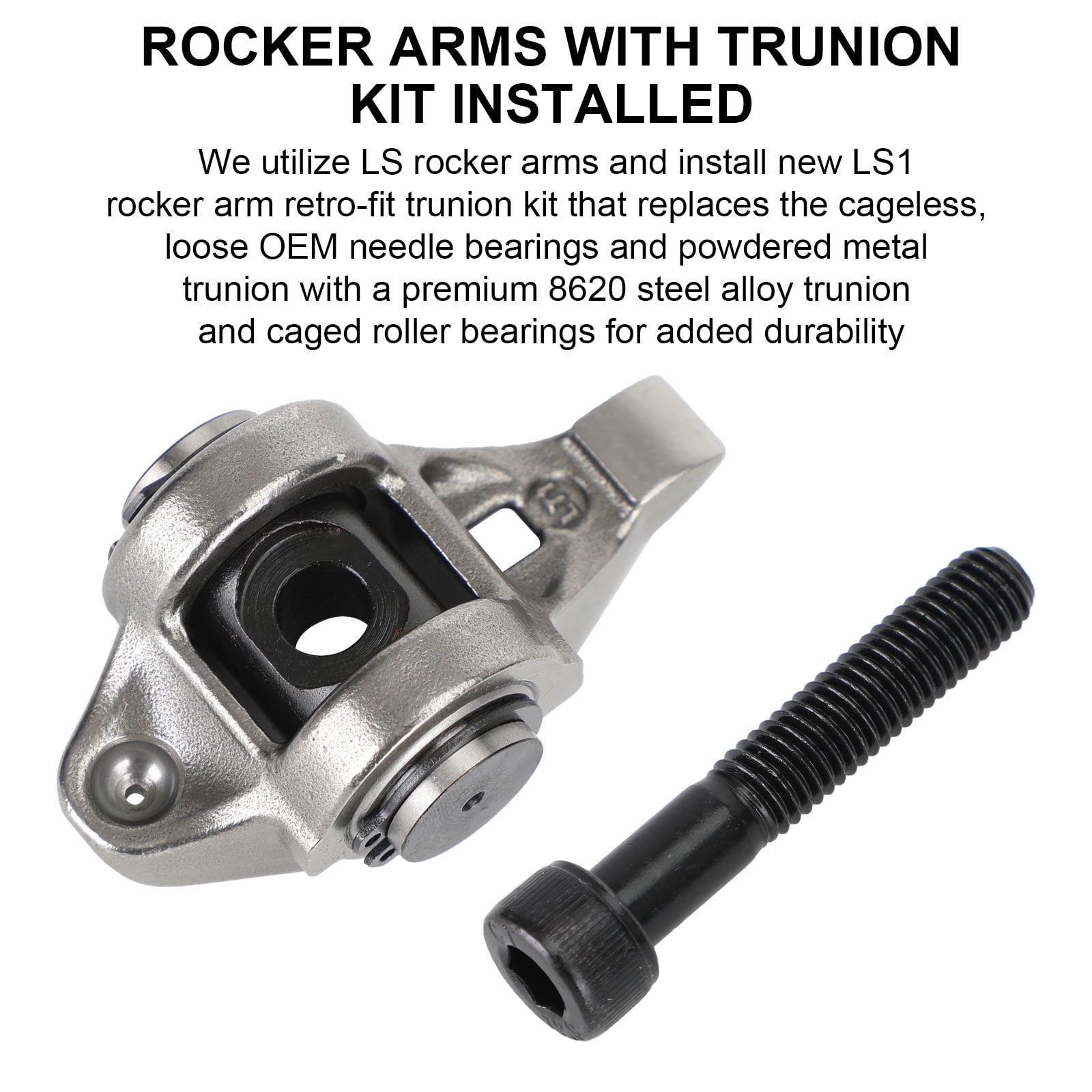 LS1 Rocker Arms WITH Trunion Kit Installed 4.8 5.3 5.7 6.0 Rockers